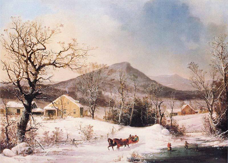 George Henry Durrie Winter in the Country, Distant Hills oil painting picture